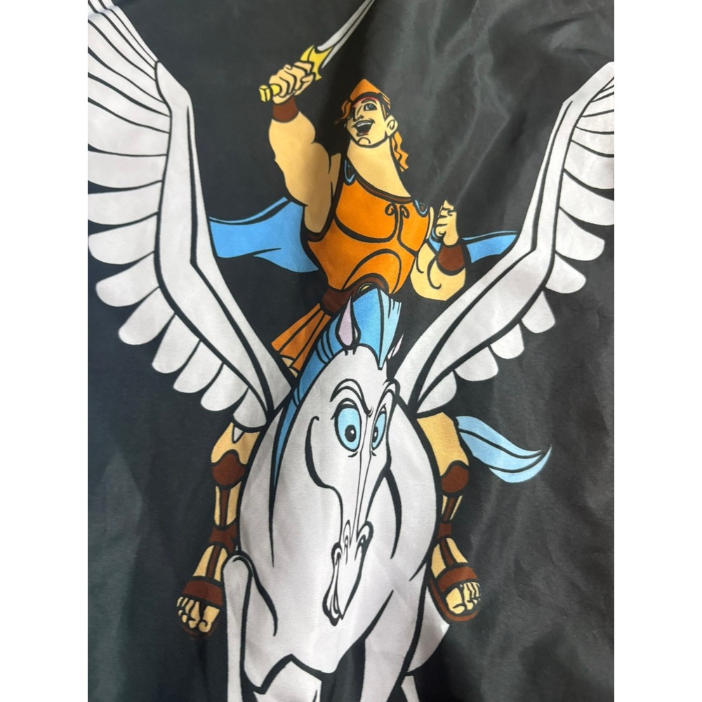 Disney Hercules Windbreaker Jacket Size M Multi Color Pegasus Graphic Full Zip - Picture 4 of 8